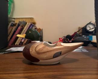 Vintage Hand Made Ceramic Mallard Duck