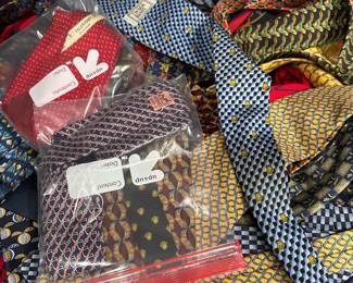 ASSORTED TIES- HERMES, VALENTINO, BULLOCK & JONES, VERSACE & MORE