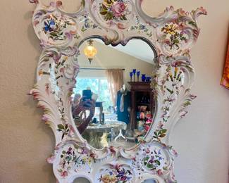 Our FAVE! Capodimonte giant Porcelain Mirror 🪞 ♥️ 