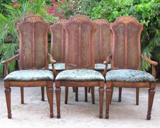 Gorgeous Cane backs with beautiful pads