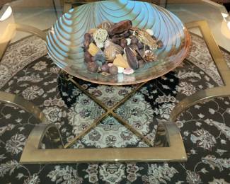 Glass & Brass cocktail table