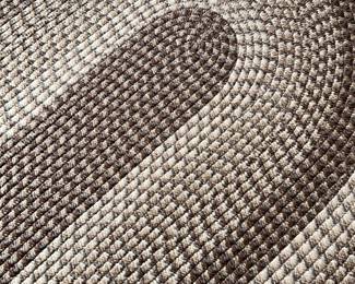 Oval braided rug