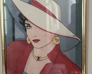 1980s Hierro Pop Art “Lady in Red” Arthur Kaplan 