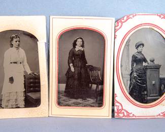 $15.00  -  VICTORIAN TINTYPES - SET OF THREE - $15.00