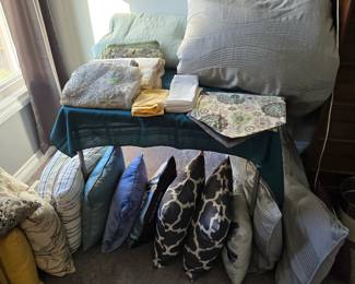 Pillows & king bed linens
