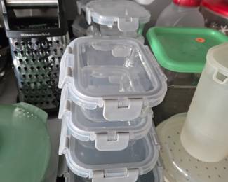 Glass storage containers