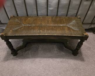 Another woven and wood bench 