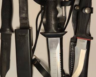 Kershaw knife with sheath Wenoka diving knife with sheath 