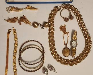 Sweater clips, costume jewelry 