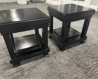 MCM side tables - Frank Loyd Wright design by Cassina - some gentle wear - beautiful ebonized black