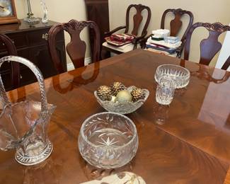 Cut crystal bowls - vintage and Waterford