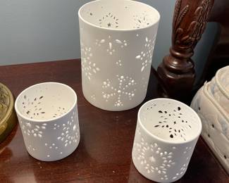 Crate and Barrel candle holders