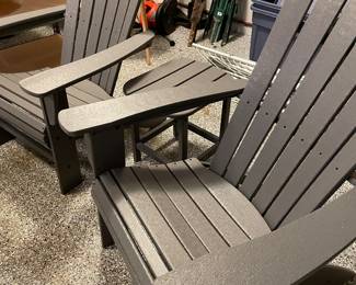 All season Adirondack chairs (2) and side table