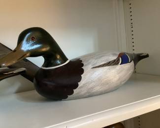 Hand card painted duck decoy