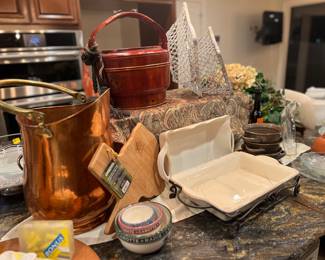 Antique Cooper Coal Scuttle with Handle