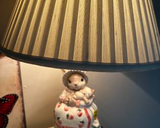 Ceramic bunny lamp