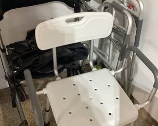 Assorted medical assistance chair, and walkers