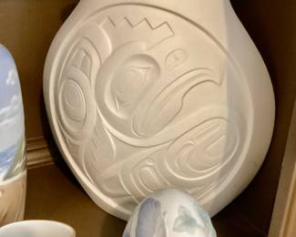 Terry Jackson White Porcelain Eagle Design 