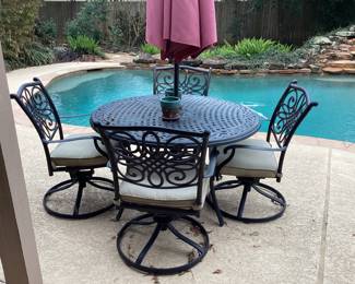 5 Piece Traditional Patio Table
