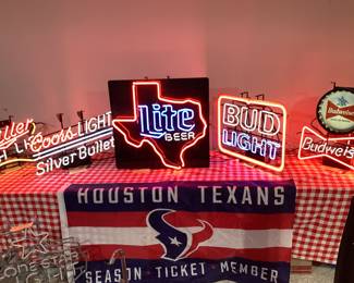 A Verity of Beer Neon Signs