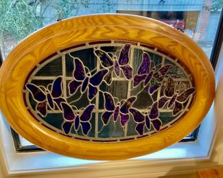 Oval Framed Stained Glass