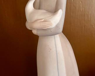 Lladro Girl Holding Duck