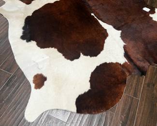 Brown & White Cowhide Rug