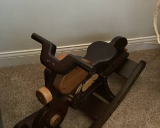 Handcrafted wooden motorcycle Rocker
