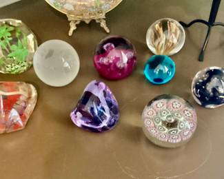 Lots of Art Glass Paperweights 