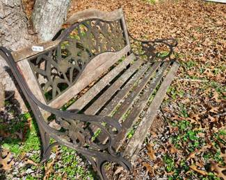 #118	Cast Iron and wood bench 50" as-is wood rot	 $50.00 
