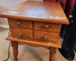 #84	Mid-Century end table one drawer (damage to finish on top) for project 19x26x23	 $25.00 
