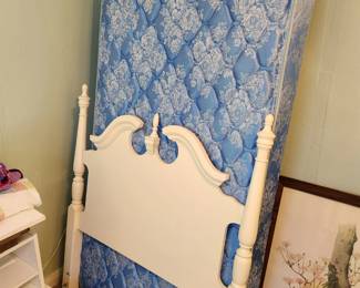 #99	Twin Mattress and box spring with headboard and frame	 $50.00 

