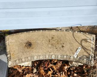 #121	Concrete crescent bench 42x18	 $40.00 

