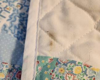 #133	Quilt Wedding Ring pattern 76x84 (some staining)	 $20.00 
