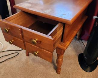 #84	Mid-Century end table one drawer (damage to finish on top) for project 19x26x23	 $25.00 
