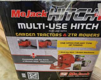 #75	MoJack multi-use hitch for garden tractors and ZTR mowers	 $25.00 
