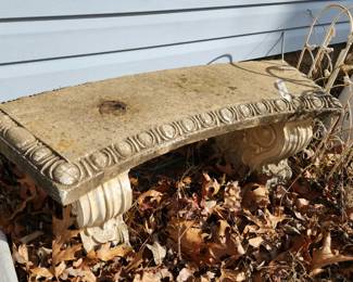 #121	Concrete crescent bench 42x18	 $40.00 
