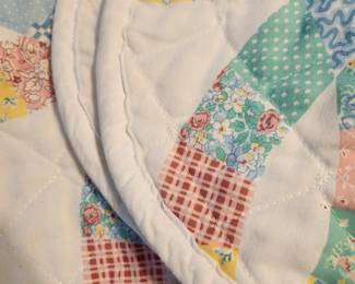 #133	Quilt Wedding Ring pattern 76x84 (some staining)	 $20.00 
