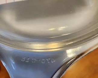 #127	Pyrex Woodland brown casserole dish set and lids #471 #472 #473B	 $20.00 
