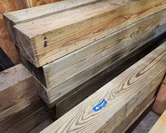 #24 - #26    6x6 treated post 10 feet long	 $24.00 each (total of 3 posts) 
