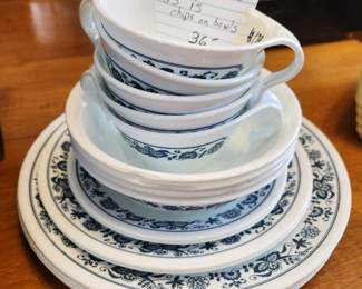 #129	18 piece Corelle by Corningware as-is chips on bowls	 $36.00 

