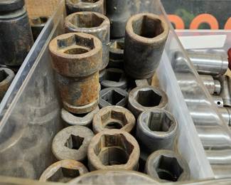 #13	Set #2 of 22, 1 inch large impact sockets	 $60.00 
