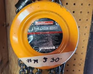 #74	Haulmaster 1 Ton Chain Hoist 	 $30.00 
