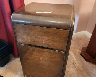 #83	Mid-Century cabinet one drawer one door (damage to finish on top) for project 16x13x28	 $25.00 
