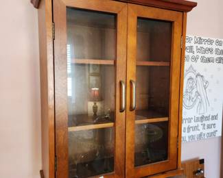 #79	2 door 2 shelf small hanging cabinet 21x8x24	 $20.00 
