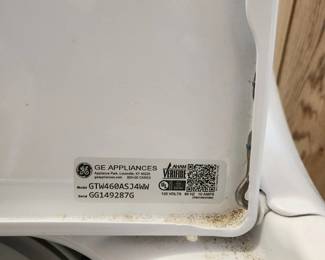 #117	GE Washer 3.6 CU FT washer with agitator And GE Electric Dryer 7.0 CU FT tested	 $200.00 
