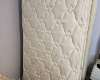 #90	Twin Mattress and Box spring with headboard and frame	 $50.00 