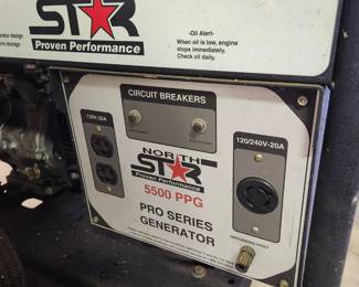 #33	Generator 5500 PPG North Star Pro Series Generator (as-is) 	 $50.00 

