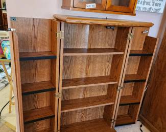 #80	Media Cabinet for DVD's Games Movies Locking with key 2 doors 3 shelves 24x14x44	 $20.00 
