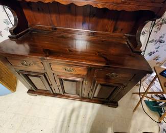 #68	China Cabinet 7 drawers 3 doors and 2 shelves wood (2 Piece) 53x18x80	 $60.00 
